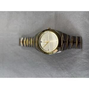 Fossil Arkitekt Men’s FS-4024 Watch – Diamond Gold Dial Two-Tone, New Battery